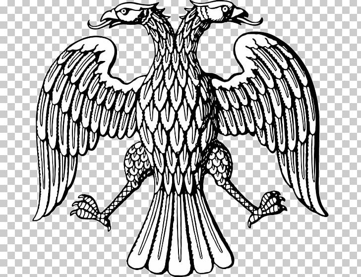 Double-headed Eagle Byzantine Empire Coat Of Arms Of Russia PNG, Clipart, Artwork, Beak, Bird, Black And White, Byzantine Empire Free PNG Download
