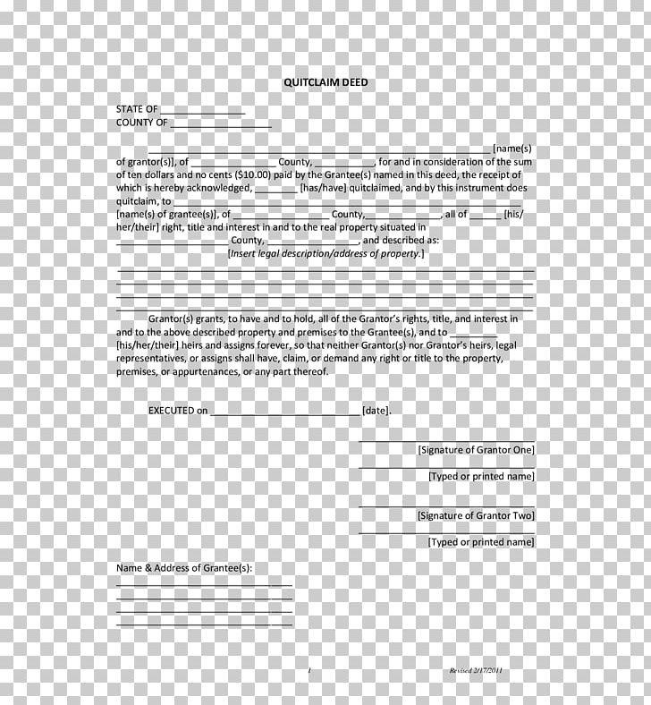 Document Quitclaim Deed Form Warranty Deed PNG, Clipart, Angle, Area, Arkansas, Deed, Diagram Free PNG Download
