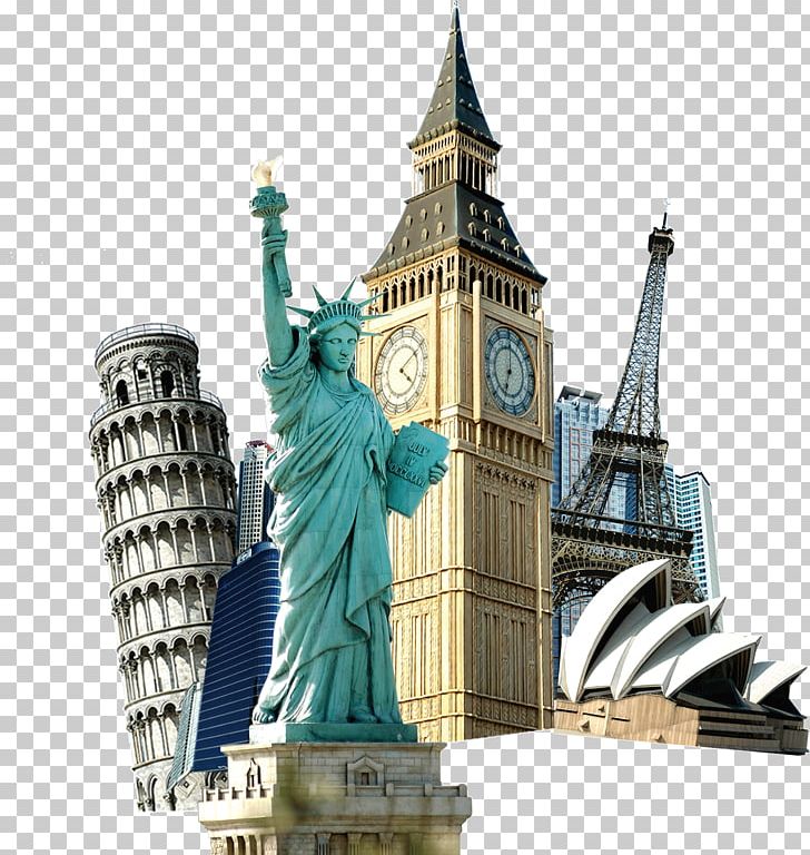 Statue Of Liberty Eiffel Tower Travel Tourism PNG, Clipart, Big, Big Ben, Building, Clock Tower, Creative Background Free PNG Download