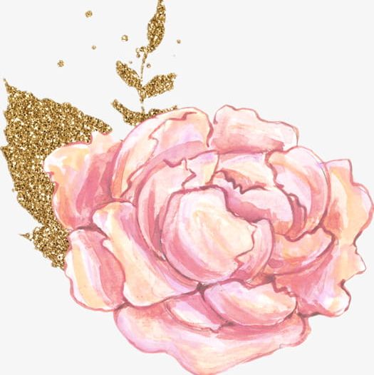 Painted Flowers PNG, Clipart, Beautiful, Flowers, Flowers Clipart, Flowers Clipart, Gold Free PNG Download