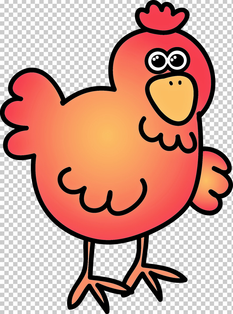 Cartoon Chicken Pink Bird Beak PNG, Clipart, Beak, Bird, Cartoon, Chicken, Pink Free PNG Download