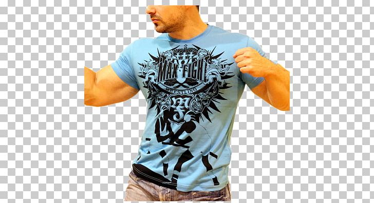 T-shirt Sleeveless Shirt Outerwear Muscle PNG, Clipart, Blue, Clothing, Fight, Muscle, Neck Free PNG Download