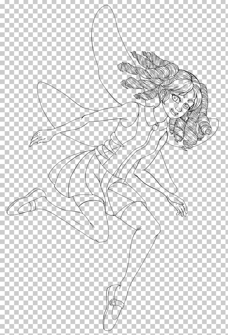 Fairy Drawing Line Art Sketch PNG, Clipart, Arm, Art, Artwork, Black And White, Cartoon Free PNG Download