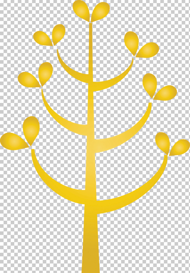 Yellow Symbol PNG, Clipart, Abstract Tree, Cartoon Tree, Symbol, Tree Clipart, Yellow Free PNG Download