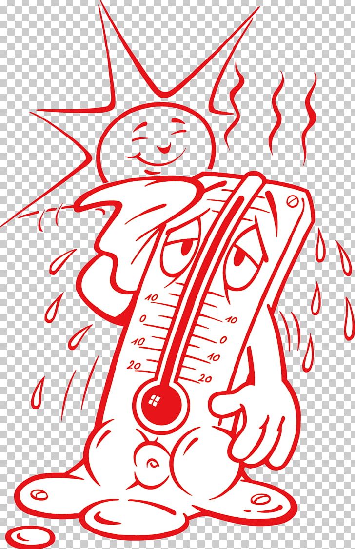 Thermometer Temperature Perspiration Heat PNG, Clipart, Area, Art, Atmospheric Temperature, Black And White, Cartoon Free PNG Download