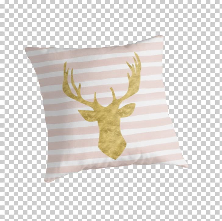 Reindeer Throw Pillows Antler Textile PNG, Clipart, Antler, Cartoon, Cushion, Deer, Gold Watercolor Free PNG Download