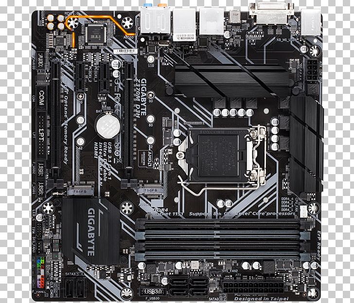 Mainboard Gigabyte Z370M D3H PC Base Intel 1151v2 Form Factor M LGA 1151 Motherboard MicroATX PNG, Clipart, 3 H, Atx, Central Processing Unit, Coffee Lake, Com Free PNG Download
