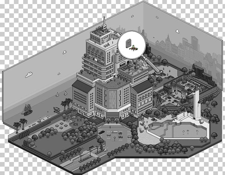 Habbo Desktop Game Sulake Avatar PNG, Clipart, Angle, Avatar, Black And White, Building, Desktop Wallpaper Free PNG Download