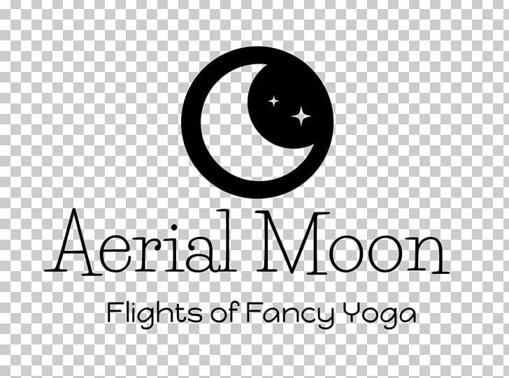 Logo Aerial Moon Brand West Pearl Street PNG, Clipart, Aerial Yoga, Antigravity Yoga, Area, Black And White, Brand Free PNG Download