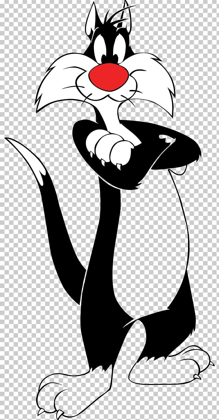 Sylvester Jr. Tweety Cat Looney Tunes PNG, Clipart, Animals, Bird, Black, Carnivoran, Cartoon Free PNG Download