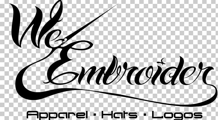 We Embroider Logo Embroidery Customer Service PNG, Clipart, Area, Art, Artwork, Black, Black And White Free PNG Download