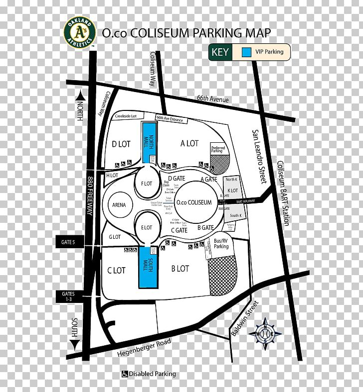oakland coliseum parking map O Co Coliseum Oakland Athletics Oracle Arena Map Parking Png oakland coliseum parking map