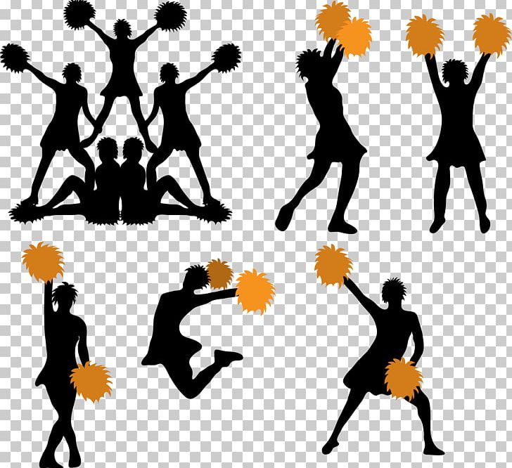 Cheerleading Pom-pom Silhouette PNG, Clipart, Cheerleader, City Silhouette, Clip Art, Drawing, Fan Free PNG Download