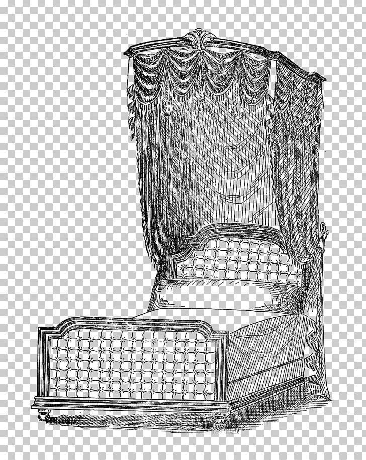 Furniture Vintage Bedroom Canopy Bed PNG, Clipart, Angle, Bed, Bed Frame, Bedroom, Black And White Free PNG Download