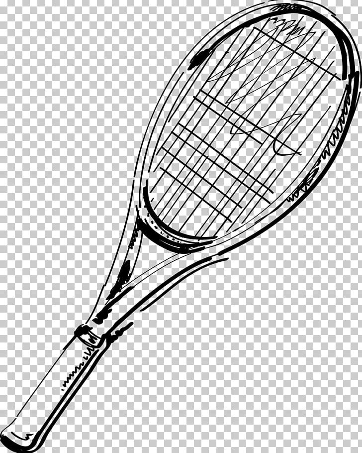 Racket Tennis Ball Badminton PNG, Clipart, Badminton, Badminton Racket, Ball, Black And White, Euclidean Vector Free PNG Download