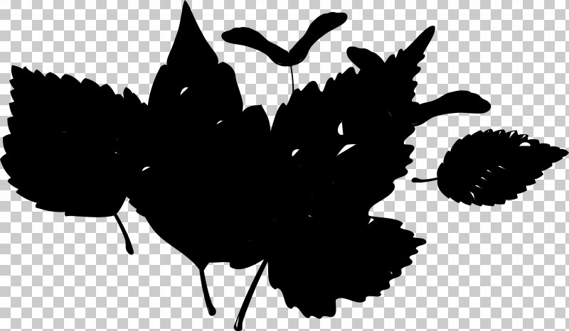 Black Leaf Silhouette Butterfly Black-and-white PNG, Clipart, Black, Blackandwhite, Butterfly, Flower, Herbaceous Plant Free PNG Download