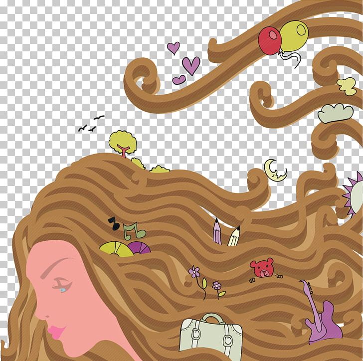 Long Hair Drawing Illustration PNG, Clipart, Art, Beauty, Beauty Salon, Beauty Vector, Cartoon Free PNG Download