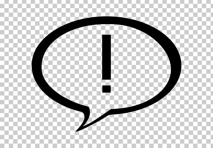 Exclamation Mark Speech Balloon Computer Icons Question Mark PNG, Clipart, Area, Black, Black And White, Circle, Computer Icons Free PNG Download