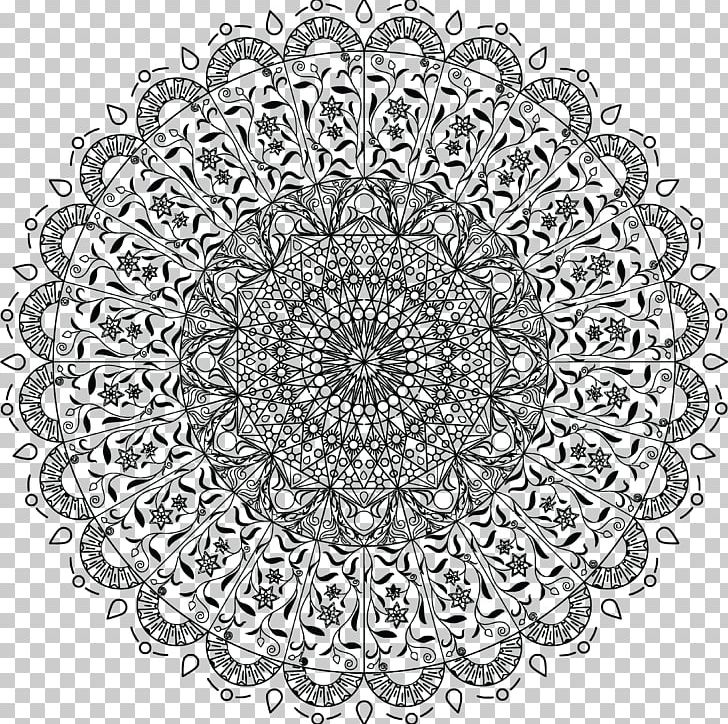 Mandala Coloring Book Drawing PNG, Clipart, Adult, Area, Art Therapy, Black And White, Child Free PNG Download
