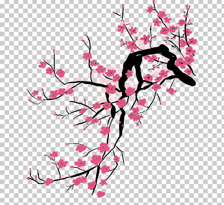 China Cherry Blossom Plum Blossom Painting PNG, Clipart, Art, Blossom, Branch, Cherry, China Free PNG Download