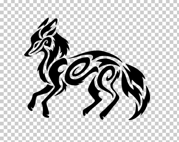 Nine-tailed Fox Drawing PNG, Clipart, Animals, Art, Black And White, Carnivoran, Desktop Wallpaper Free PNG Download