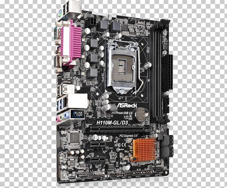 Intel Motherboard LGA 1151 MicroATX ASRock PNG, Clipart, Asrock, Asrock H110mhdv, Atx, Central Processing Unit, Chipset Free PNG Download