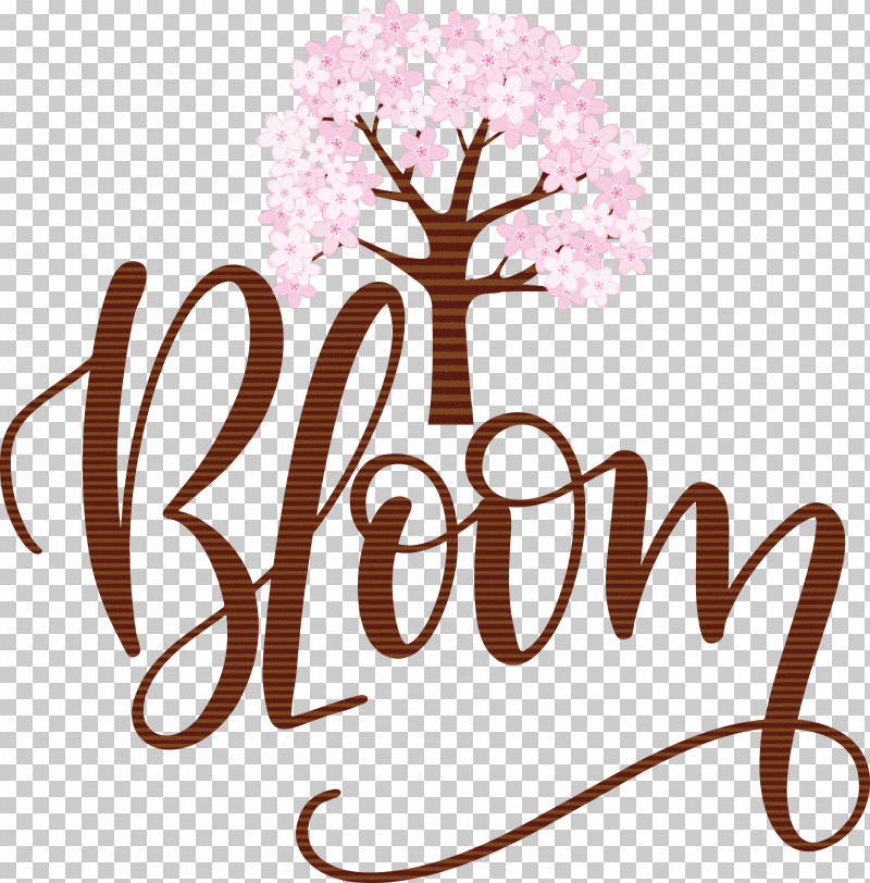 Bloom Spring PNG, Clipart, Bloom, Calligraphy, Flower, Garden, Logo Free PNG Download