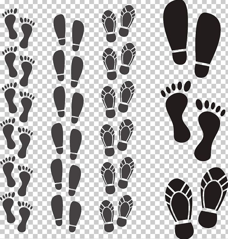 Footprint Shoe Illustration PNG, Clipart, Abstract Pattern, Black And White, Black Background, Black Hair, Flower Pattern Free PNG Download