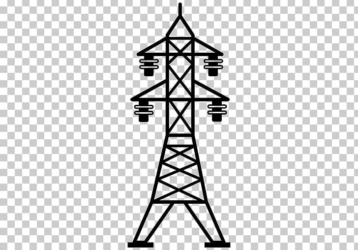 Overhead Power Line Computer Icons Electric Power Transmission Transmission Tower PNG, Clipart, Angle, Black, Black And White, Computer Icons, Electricity Free PNG Download