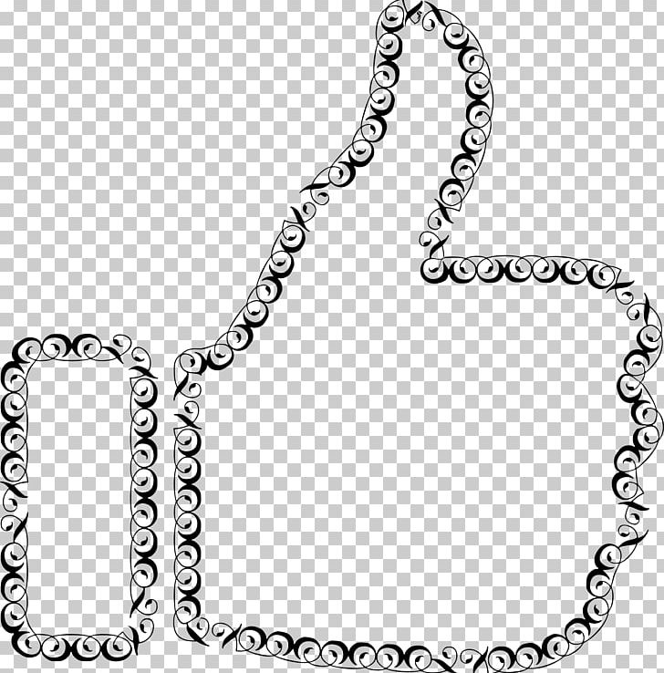 Thumb Signal PNG, Clipart, Area, Black And White, Body Jewelry, Chain, Computer Icons Free PNG Download