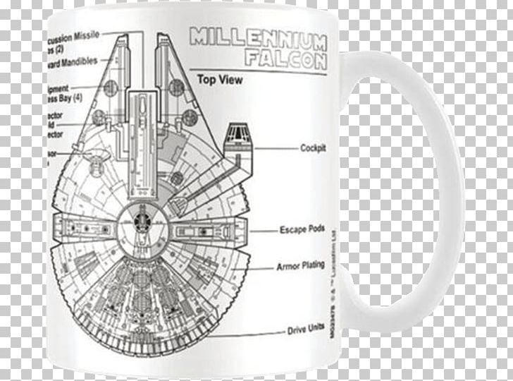 Millennium Falcon Drawing Anakin Skywalker Star Wars Sketch PNG, Clipart, Anakin Skywalker, Angle, Black And White, Cup, Dalerrowney Free PNG Download