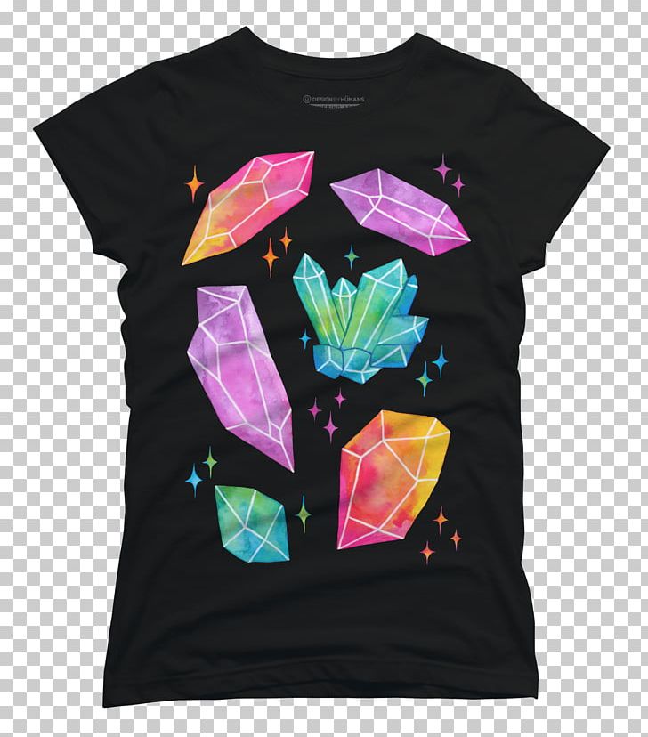 T-shirt Crystal Cluster Watercolor Painting PNG, Clipart, Amethyst, Art, Brand, Clothing, Color Free PNG Download