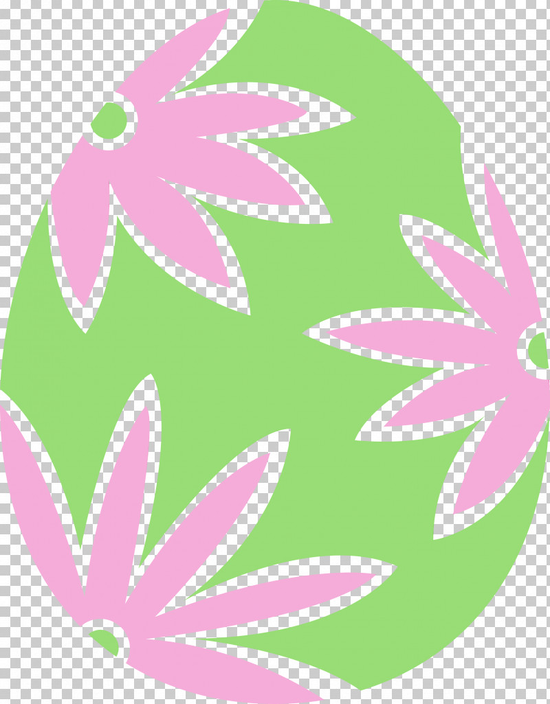 Green Pink Plant Pattern PNG, Clipart, Floral Easter Egg, Flower Easter Egg, Green, Happy Easter Day, Paint Free PNG Download