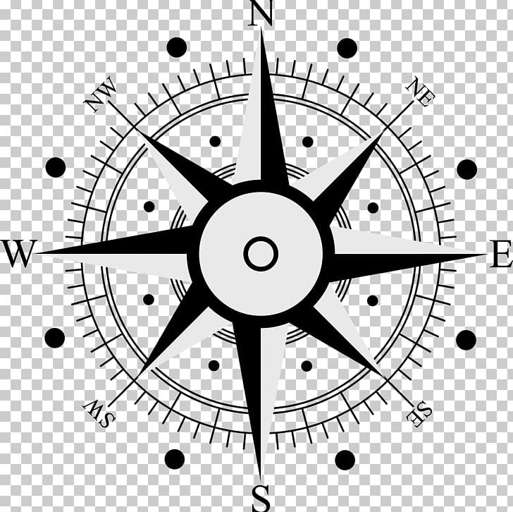 Wind Rose Compass Rose Symbol PNG, Clipart, Angle, Area, Black And White, Cartoon Compass, Circle Free PNG Download