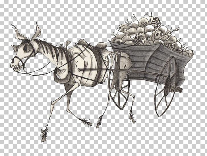 Drawing Painting Mule Macabre PNG, Clipart, Art, Black And White, Bridle, Chariot, Corpse Bride Free PNG Download