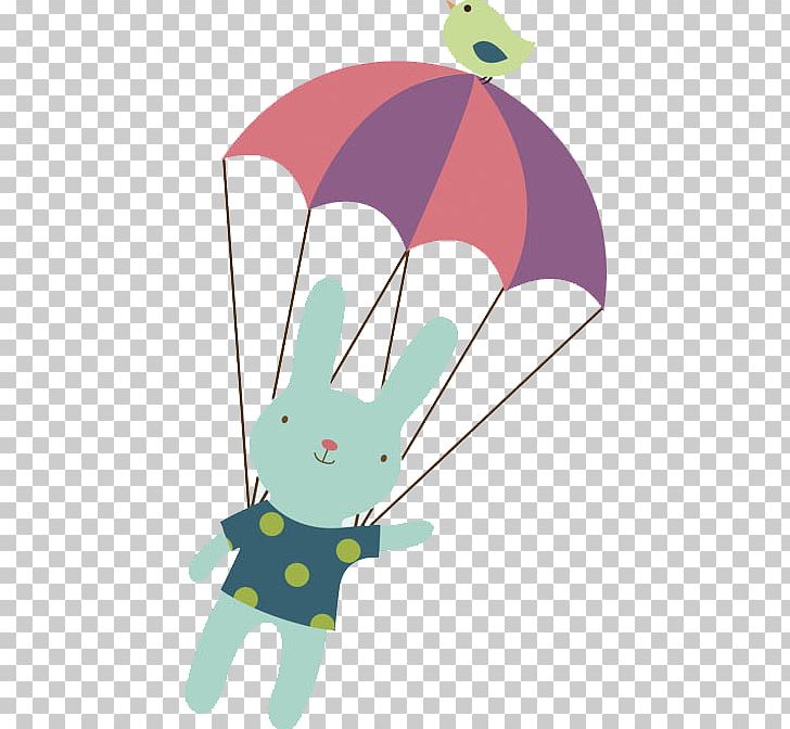 Rabbit Illustration PNG, Clipart, Adobe Illustrator, Animal, Bird, Cartoon, Cartoon Parachute Free PNG Download