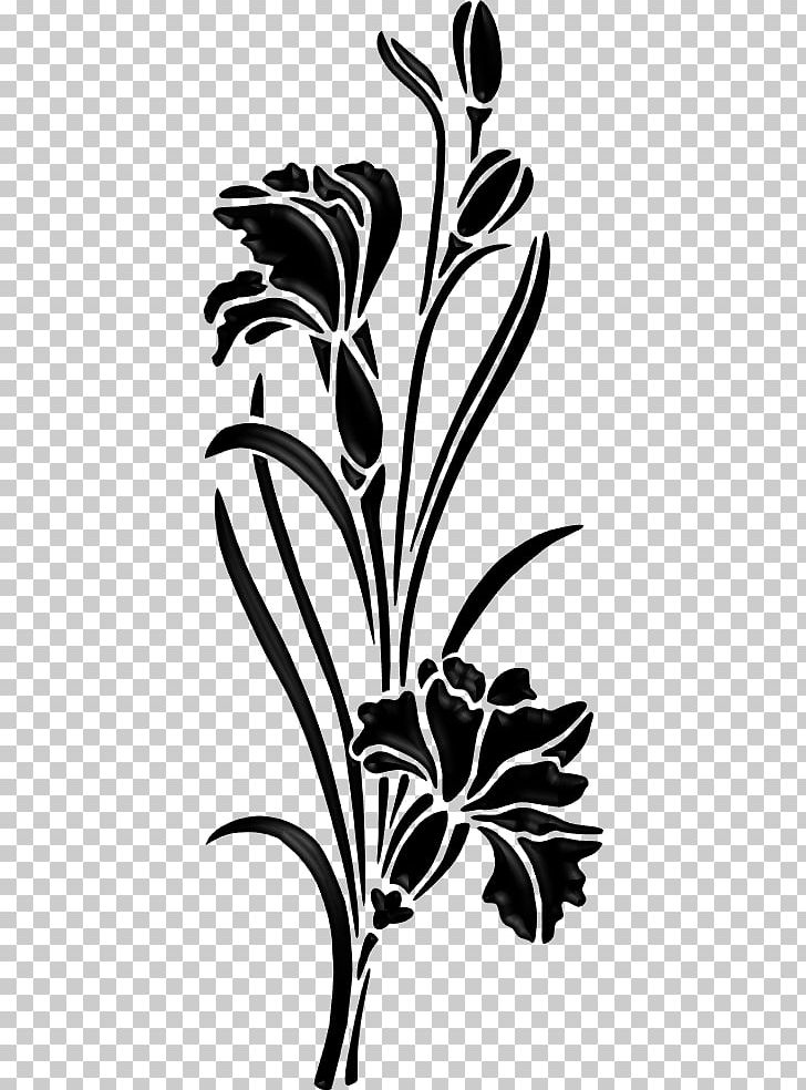 Stencil Silhouette Drawing Illustration Flower PNG, Clipart,  Free PNG Download