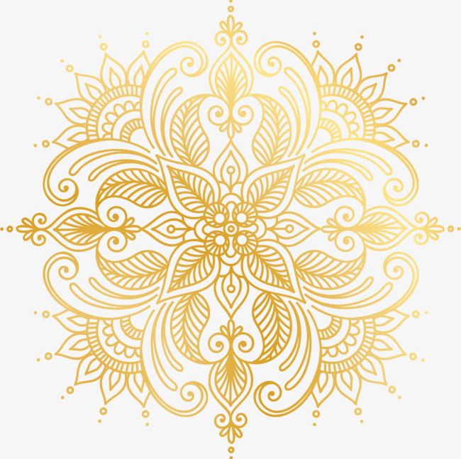 Golden Pattern Of Flowers PNG, Clipart, Fine, Flower, Flower Pattern, Flowers Clipart, Golden Clipart Free PNG Download