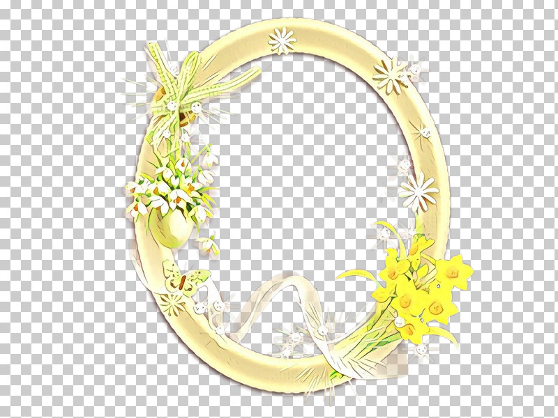 Floral Design PNG, Clipart, Cartoon, Floral Design, Oval, Picture Frame, Yellow Free PNG Download