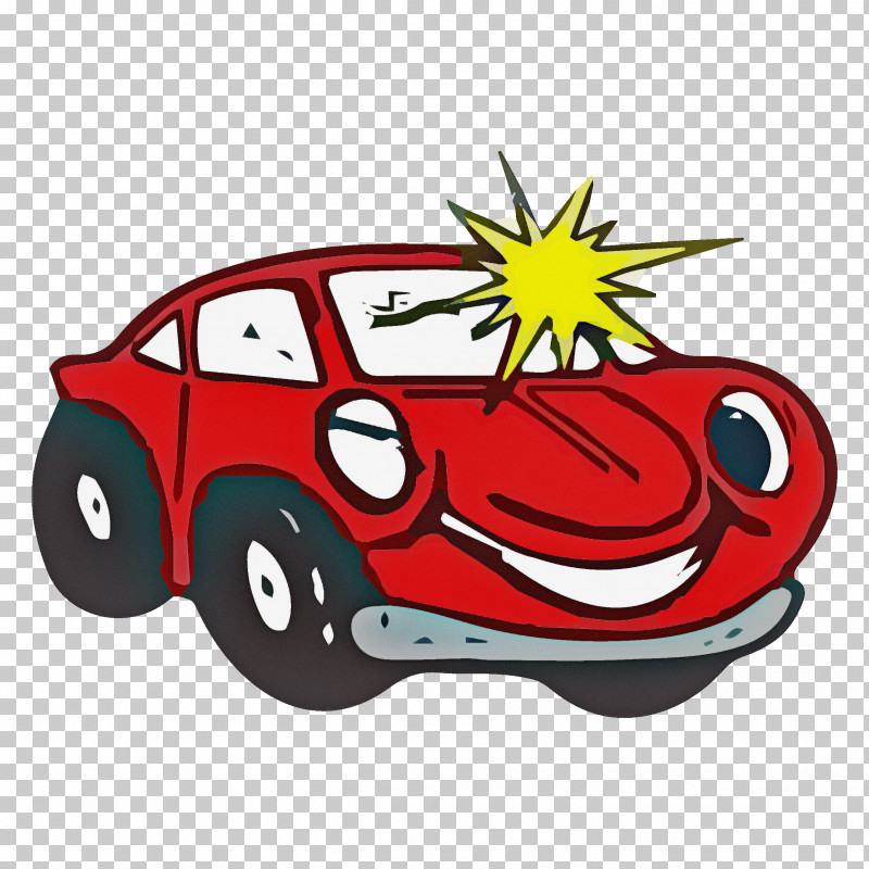 Cartoon Red Vehicle Car Sticker PNG, Clipart, Car, Cartoon, Compact Car, Red, Smile Free PNG Download