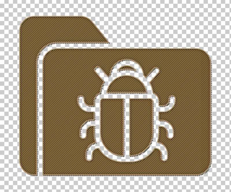 Cyber Icon Folder Icon Virus Icon PNG, Clipart, Brown, Cyber Icon, Emblem, Folder Icon, Label Free PNG Download