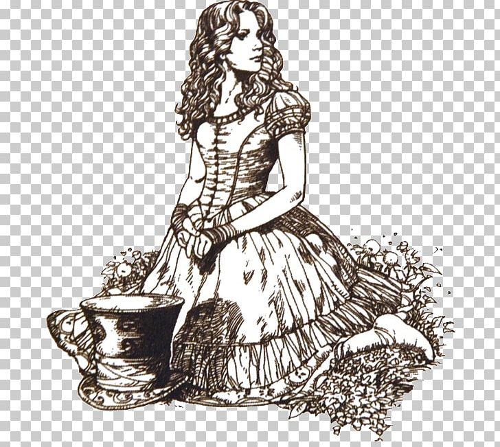 Alice's Adventures In Wonderland White Rabbit Drawing Alice In Wonderland Sketch PNG, Clipart, Alices Adventures In Wonderland, Art, Artwork, Black And White, Costume Design Free PNG Download