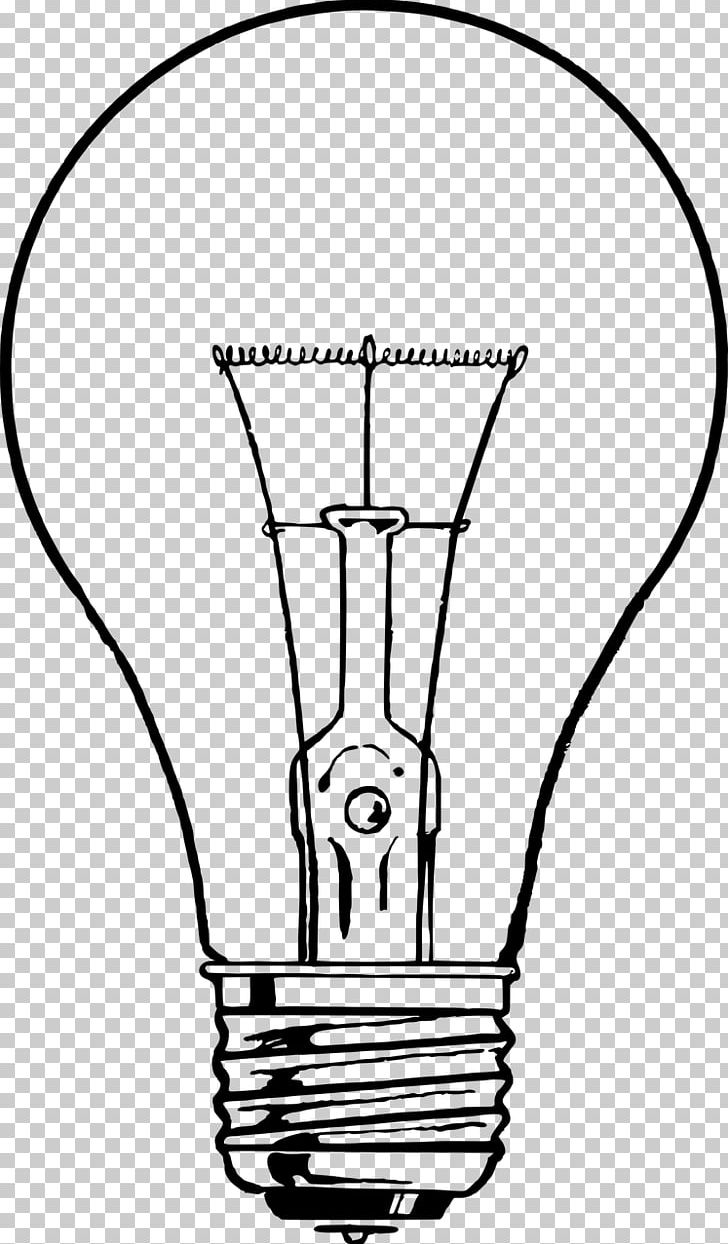 Incandescent Light Bulb Drawing Line Art PNG, Clipart, Angle, Area, Artwork, Black And White, Bulb Free PNG Download
