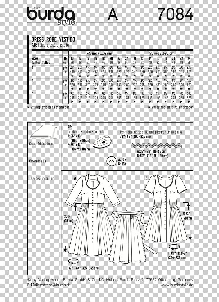Burda Style Dress Sewing Evening Gown Pattern PNG, Clipart, Angle, Apron, Artwork, Black And White, Blouse Free PNG Download