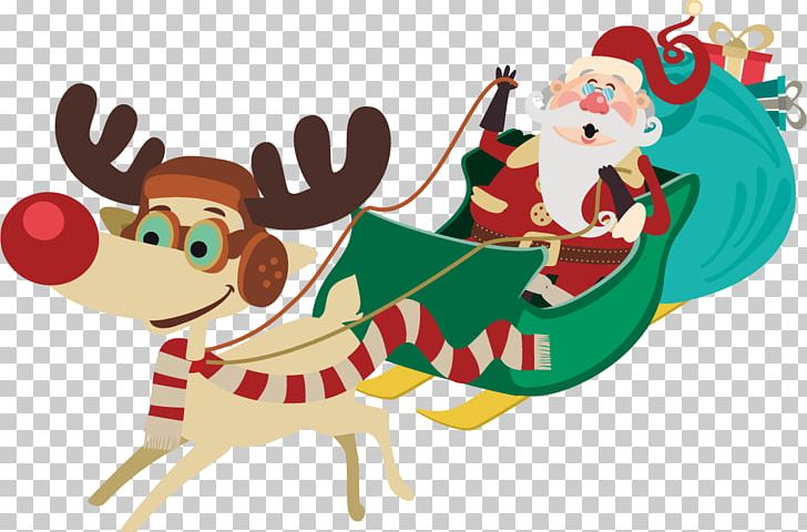 Santa Claus's Reindeer Santa Claus's Reindeer Christmas PNG, Clipart, Cartoon, Christmas Card, Christmas Decoration, Christmas Eve, Deer Free PNG Download