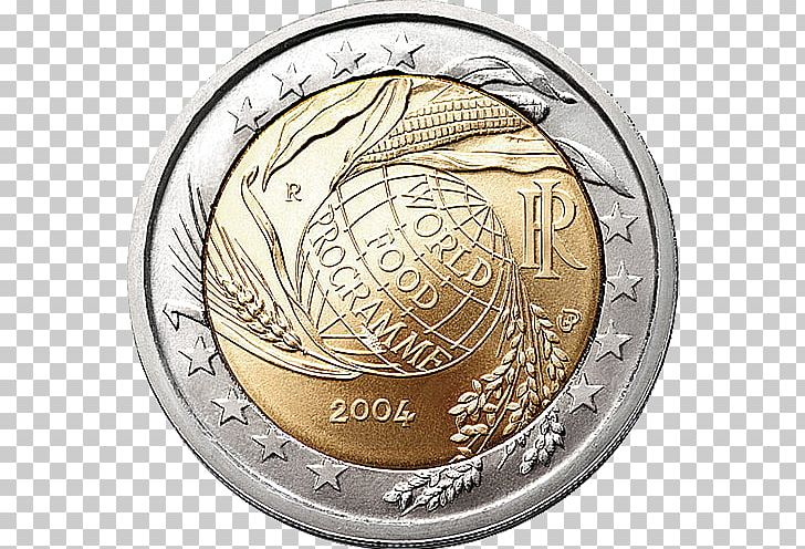 2 Euro Coin 2 Euro Commemorative Coins 2 Euro Commemorativi Emessi Nel 2004 World Food Programme PNG, Clipart, 2 Euro Coin, 2 Euro Commemorative Coins, Coin, Commemorative Coin, Currency Free PNG Download