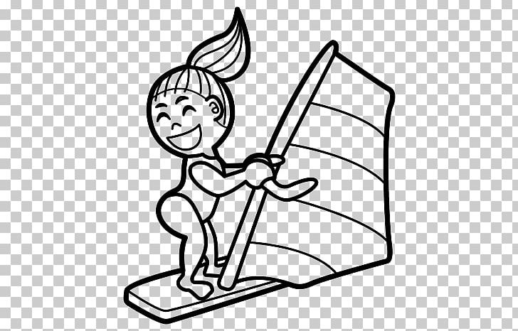 Drawing Windsurfing Surfboard Coloring Book PNG, Clipart, Angle, Area, Arm, Art, Black Free PNG Download