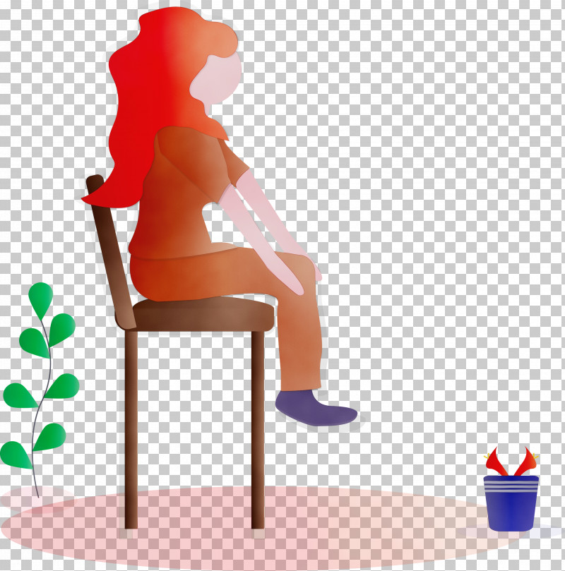 Cartoon Sitting Furniture Table PNG, Clipart, Cartoon, Furniture, Modern Girl, Paint, Sitting Free PNG Download