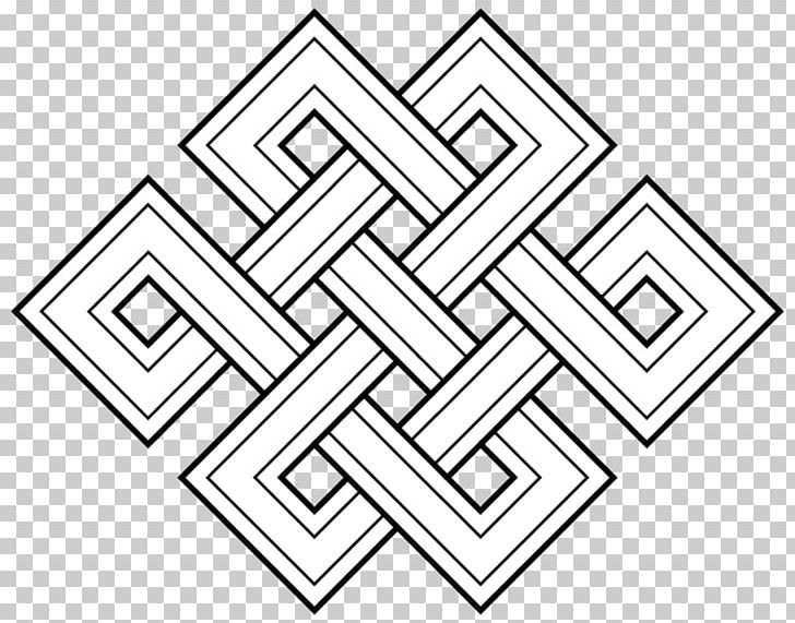 Endless Knot Buddhist Symbolism Buddhism Ashtamangala Religion PNG, Clipart, Angle, Area, Ashtamangala, Black And White, Buddhism Free PNG Download