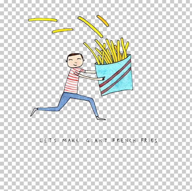French Fries Drawing Watercolor Painting Illustration PNG, Clipart, Art, Boy, Boy Cartoon, Boys, Brand Free PNG Download